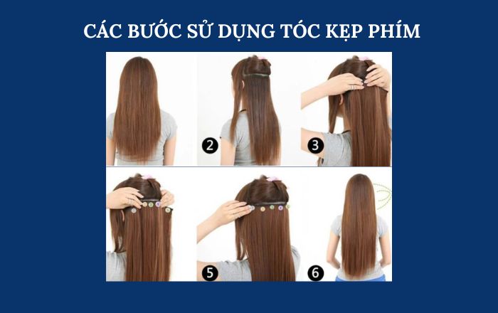 Các bước sử dụng tóc kẹp phím
