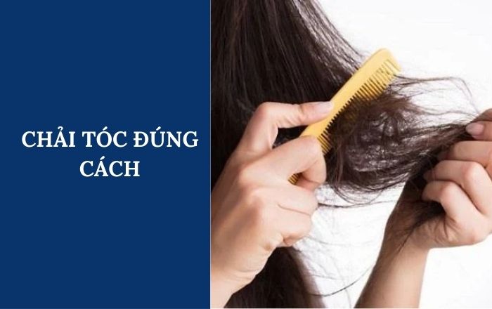 Gỡ rối thì ngọn tóc trước, sau đó mới chải từ đỉnh đầu xuống
