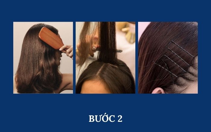 Bước 2: Chuẩn bị tóc thật